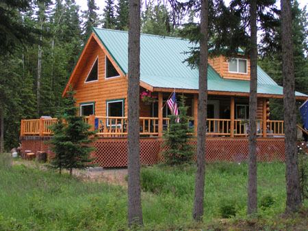 Deluxe log river cabin